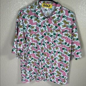 Golf Wang Pink and Green Graphic Men's Shirt